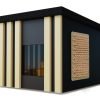Isoliertes Premium-Katzenhaus mit Buchenlamellen